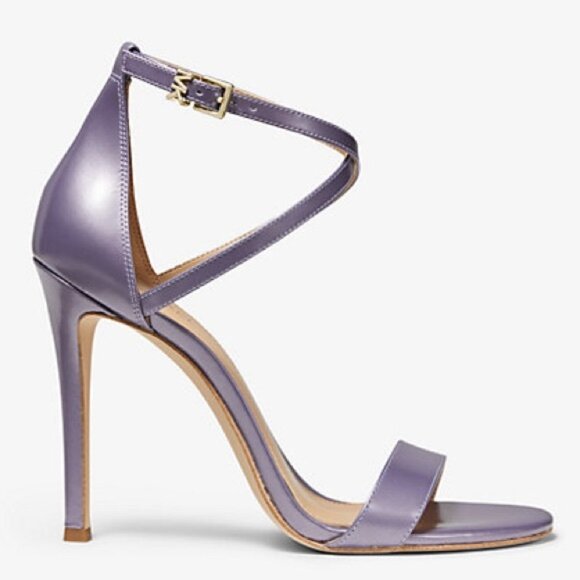 NWB MICHAEL KORS ANTONIA SANDAL PEARLIZED Orched Heel Sandal 40SOATHA1W Sz‎ 9M - Picture 2 of 15